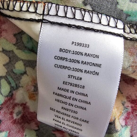 EUC LIKE NEW ALMOST FAMOUS GARDEN FLORAL BUTTON DOWN TIERED SHORT DRESS SIZE L - Picture 14 of 16